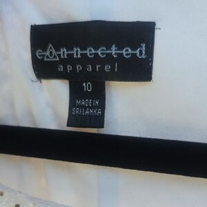 Connected Apparel White Blouse